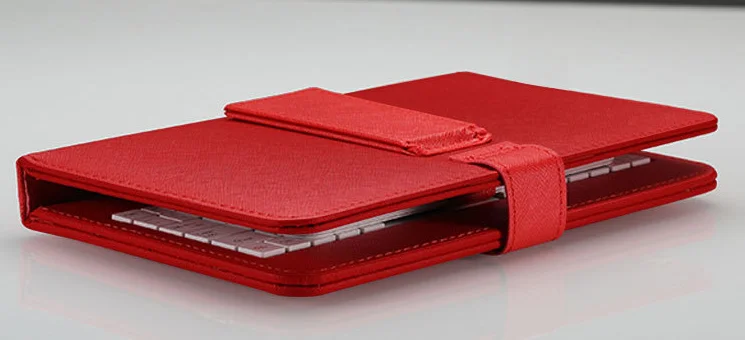 
multi color PU leather 5 inch folding smartphone case wired smartphone keyboard case 