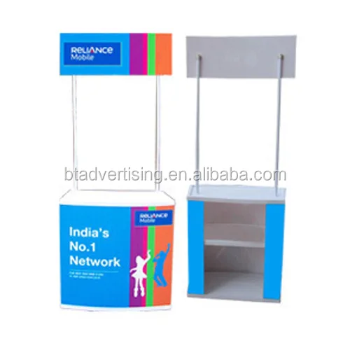 Shanghai factory trade show modern shop counter design promotion table