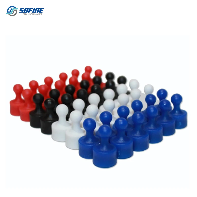 
Hot Sale Plastic Office Push Magnetic Pins ndfeb Powder Push Pin Magnet For Home, Office Fridges, Calendars, Whiteboards, Maps 