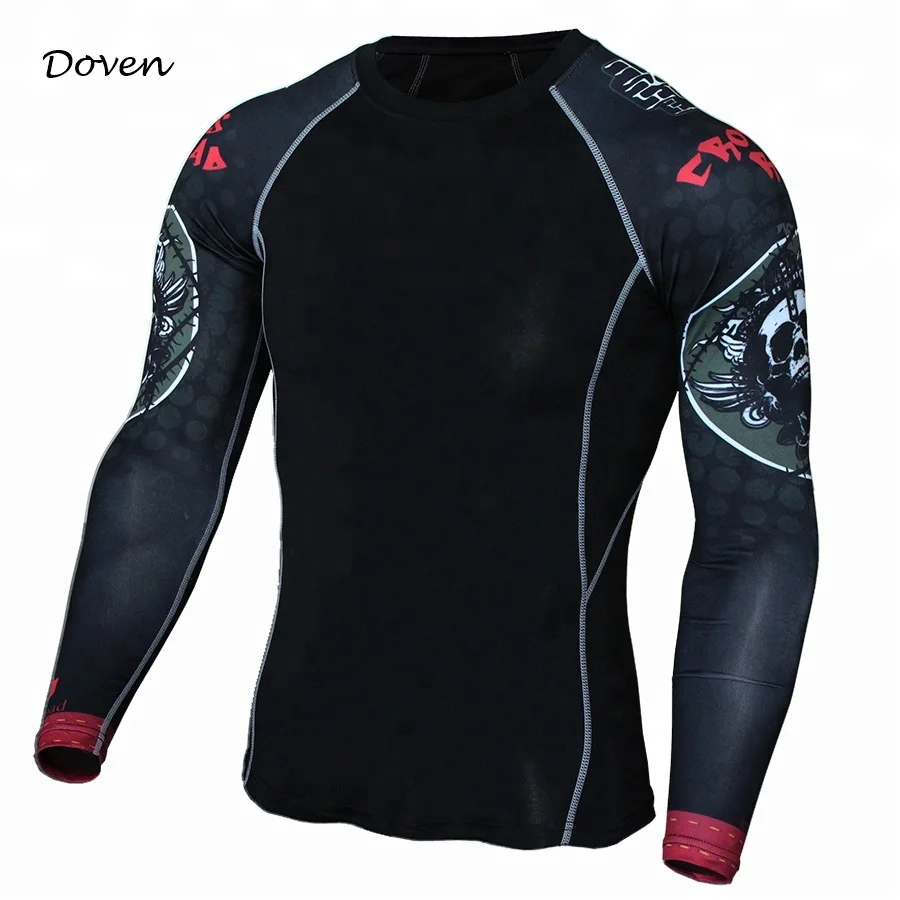 Breathable eco-friendly mens long sleeve swim t shirts