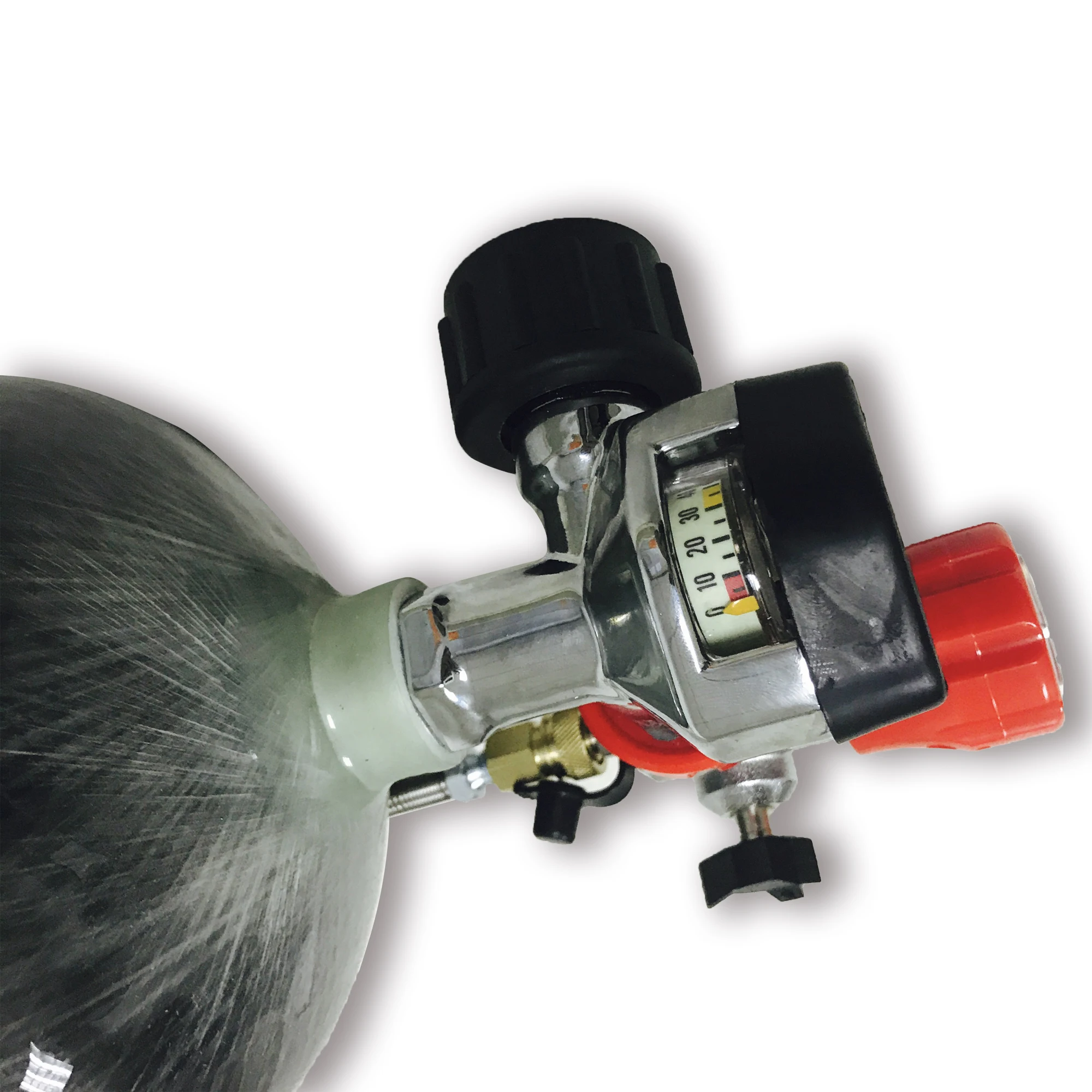 9L Grey Carbon Fiber Cylinder 5.2kg Scuba Diving Oxygen Tank 300Bar-M