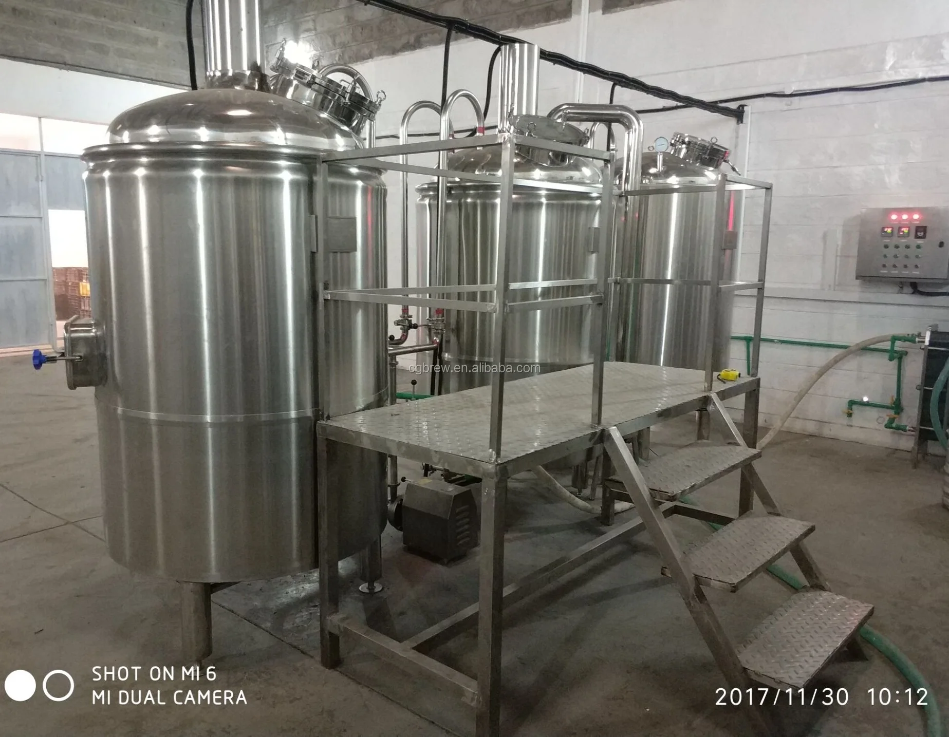 1000L micro beer brewing equipment for microbrewery with 3 vessels food grade stainless steel brewhouse