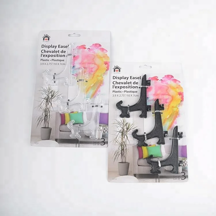 PS Folding Display Stand Plastic Easel For Plate