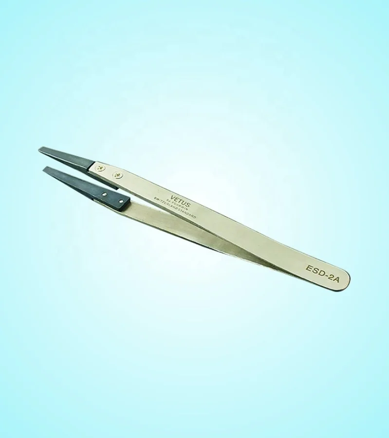 factory price anti-static Head Tip Changeable  ESD Tweezers