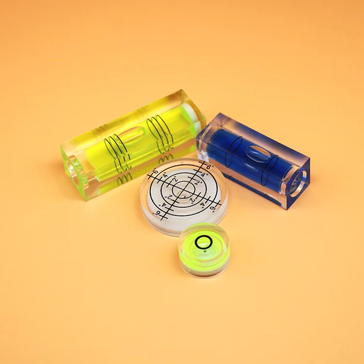 T type Circular and Tubular Bubble Level Vials Bubble Acrylic spirit Level