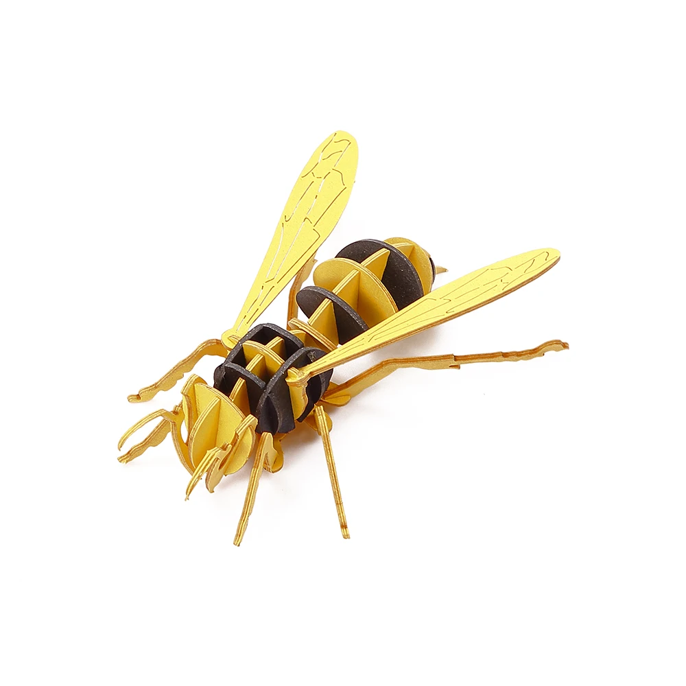 
Bee design educational 3d paper model for child 