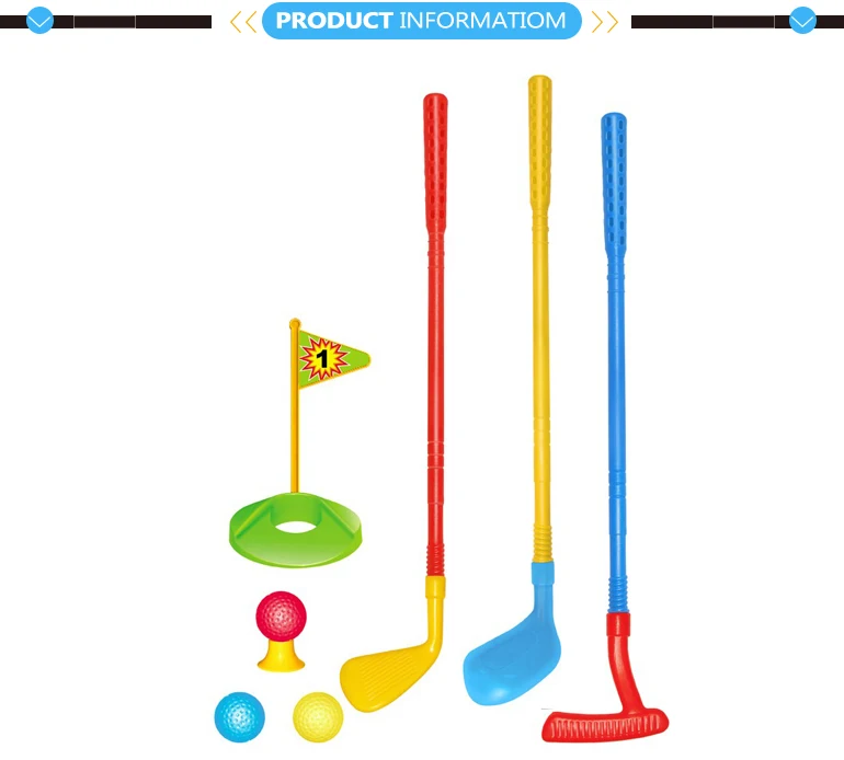Sports plastic stick club golf toys set for kids