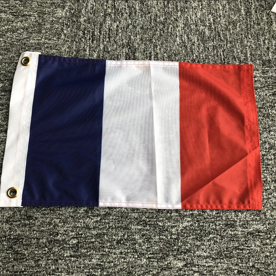 
Knitted polyester France national Flag / French country boat banner 