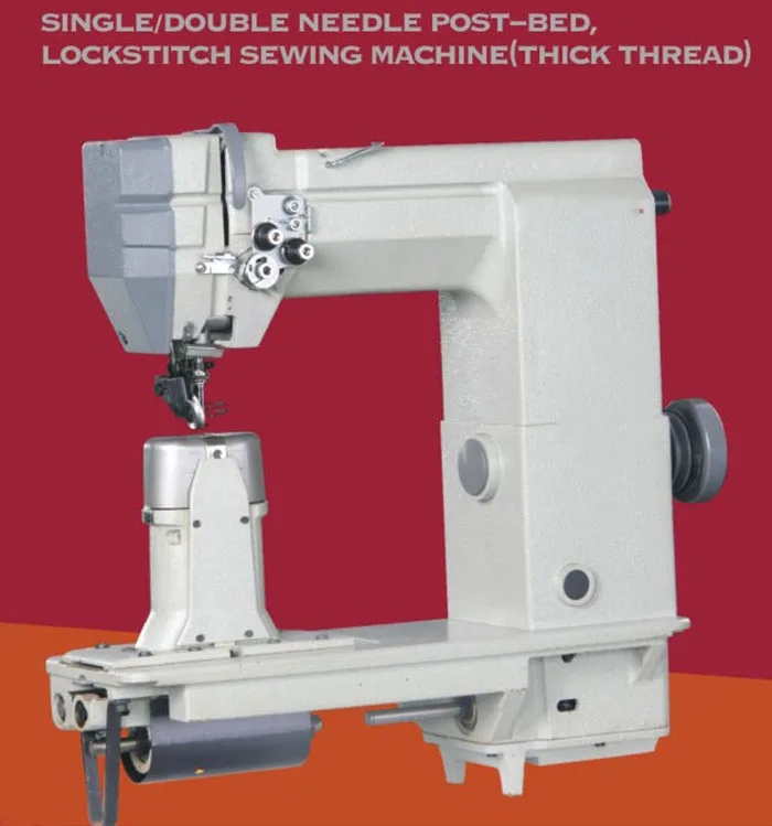 Industrial roller press foot double single needle post bed leather shoe lockstitch sewing machine