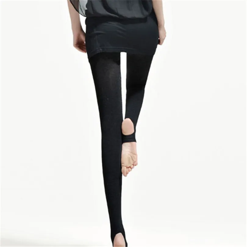 Женские удобные теплые роскошные трикотажные облегающие леггинсы с лямками бесшовные непрозрачные хлопковые колготки
