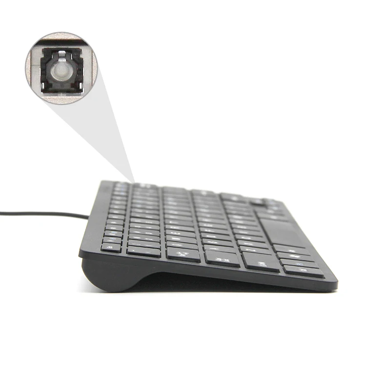 Factory Price 78 Keys Mini White Wired Keyboard small keyboard For PC and Laptop