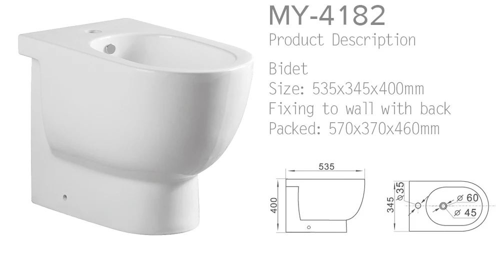 European modern bathroom commode women use floor installationceramic bidet toilet