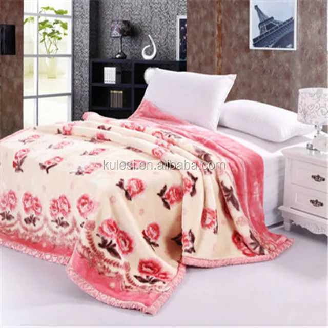 new design fashion style fleece raschel solaron korean blanket winter made in china