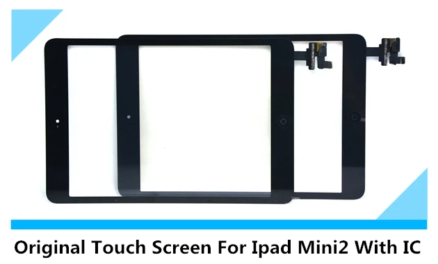 ORIGINAL WATERPROOF New Touch Digitizer Glass Screen Lens for IPAD mini II with IC Flex Connector