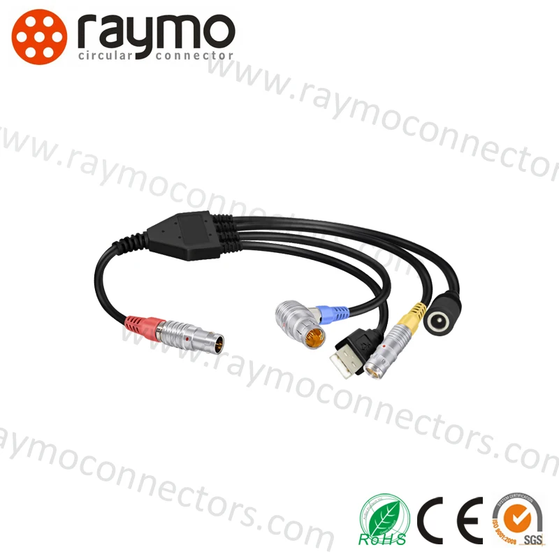 circular push pull FGG 0B 2 pin  FGG plug cable connector for ARRI camera