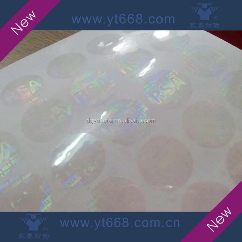 Transparent Holographic lamination laminated hologram overlay sticker for cards