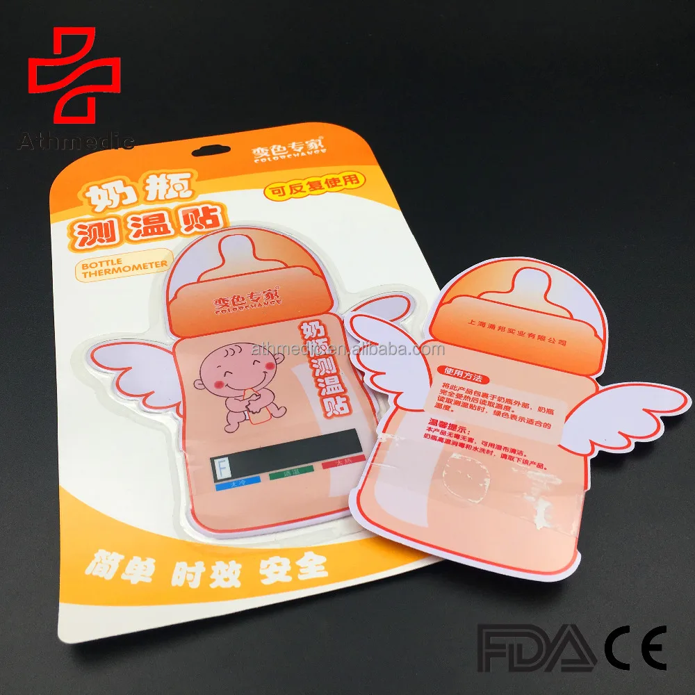 2025 Athmedic promotion water gift LCD baby milk bottle thermometer strip sticker