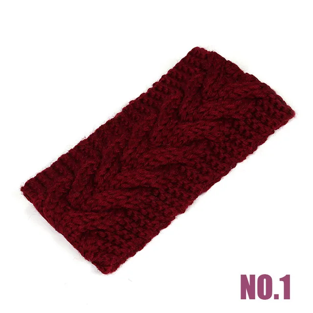 Solid Wide Knitting Woolen Headband Winter Warm Ear Crochet Turban Hair Accessories For Women Girl Hair Band Headwraps
