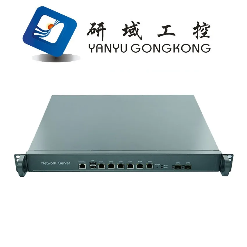 Network server appliance 1 U 6 LAN Firewall стоечный Маршрутизатор с 1 * VGA, 2 * USB2.0 1 * COM