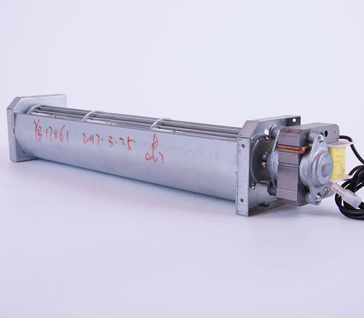 Aluminium impeller cross flow fan for fireplace air clothes hanger