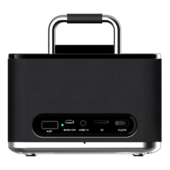 Portable Stereo Bass BT Speaker Handsfree With Alarm Clock Radio TF Calendar AJ-86