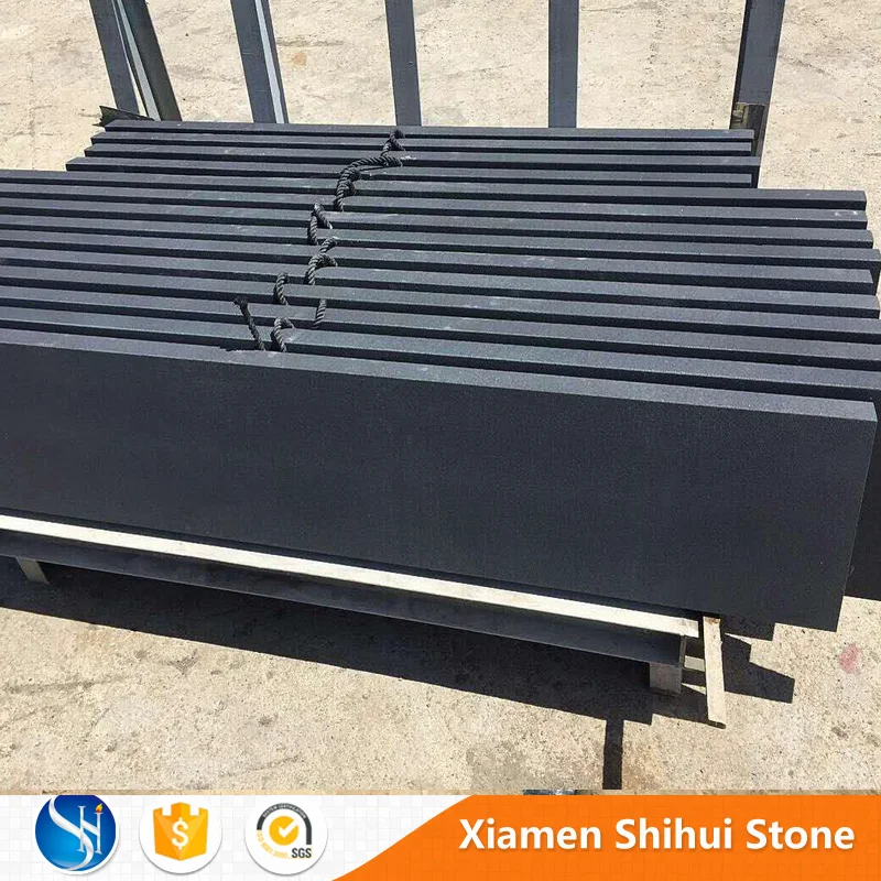Wall panel price polished Slab natural Black Basalt tile Stone Pavers