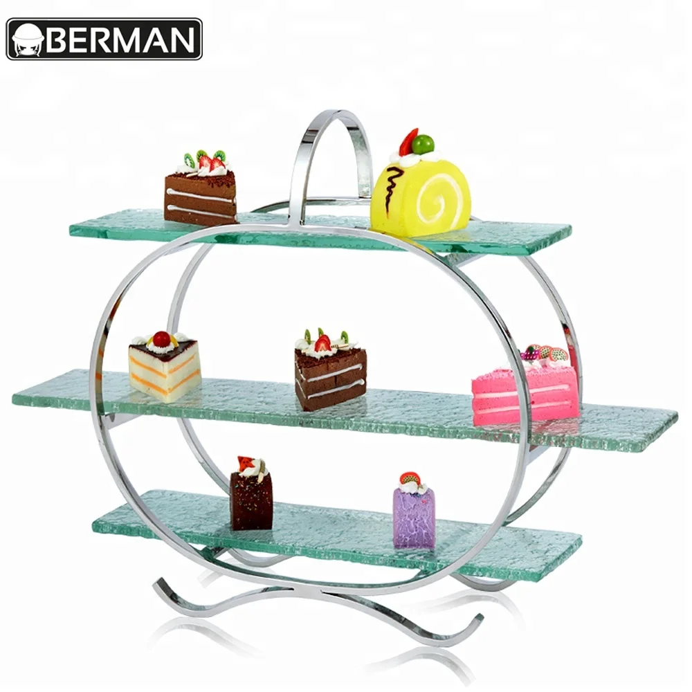 Yindu kitchen equipment co ltd decorative fancy wedding 3 tier serving plates high tea snack warmer cake display dubai