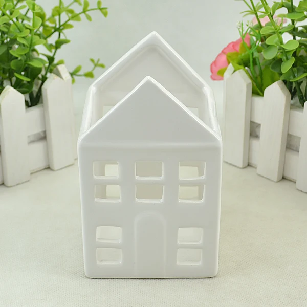 
Different houses White ceramic candle holders wholesale 