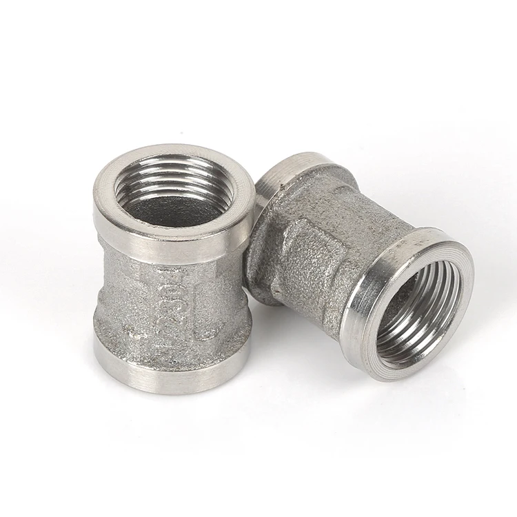 stainless steel 201 304 pipe fitting SUS female threads equal joint water plumbing pipe equal coupling fitting