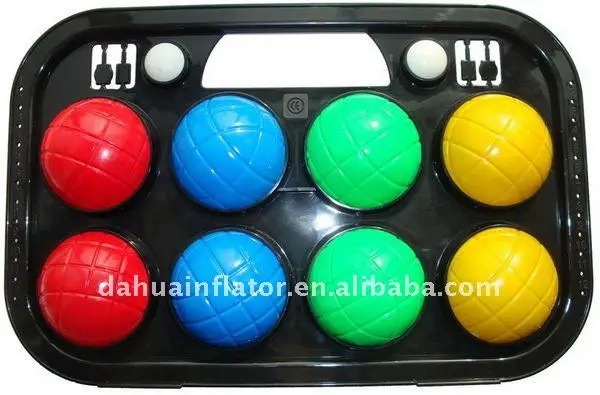 Plastic PE bocce ball, Petanque, Boules, Boccia set, Outdoor sports set