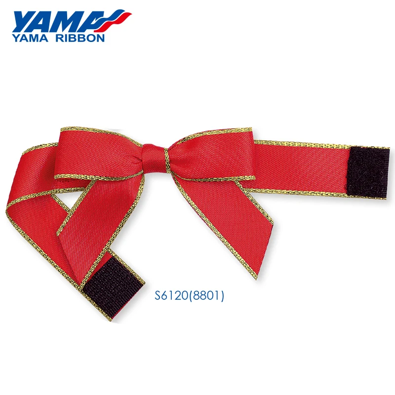 Yama factory customized gift bow ties satin grosgrain ribbon bows with elastic loop