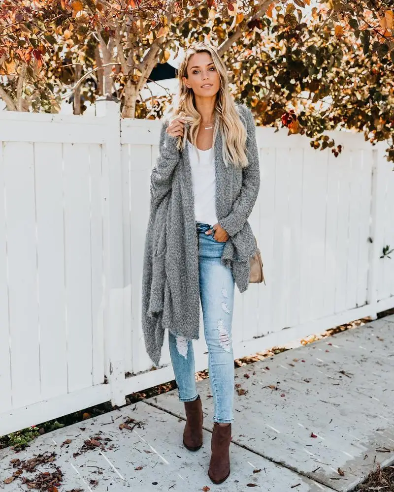 Wholesale 2018 fashion sexy women turn-down collar long sleeve woolen coats (C18734)