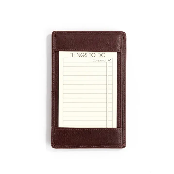 Mini PU leather pocket note memo pad jotter logo customized