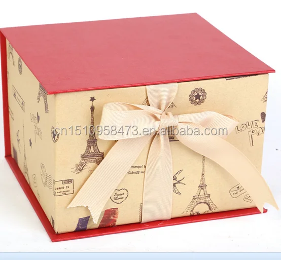 Recycled handmade luxury wedding engagement hard paper gift box manufacturer