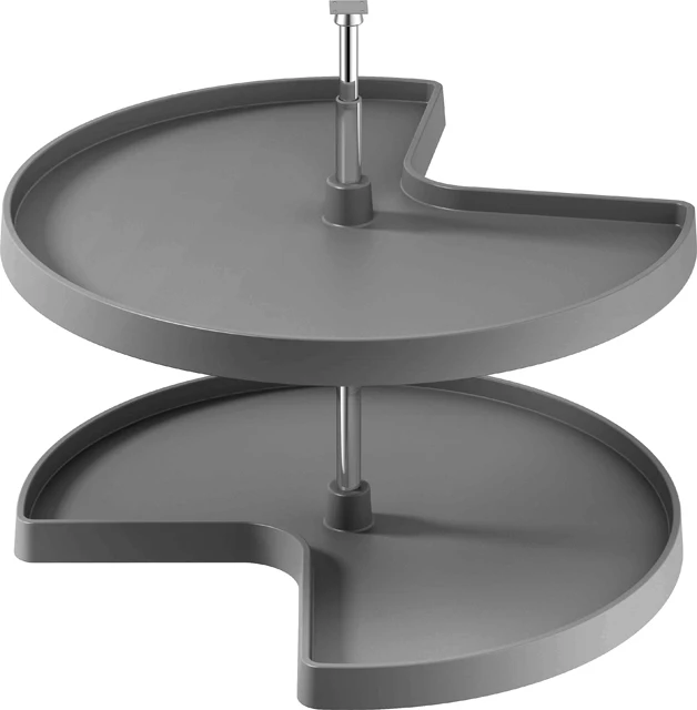 Cabinet organizer rotating wicker storage basket