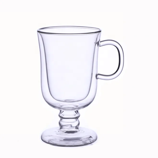 Double layer high borosilicate glass coffee goblet beer cup exported to Turkey