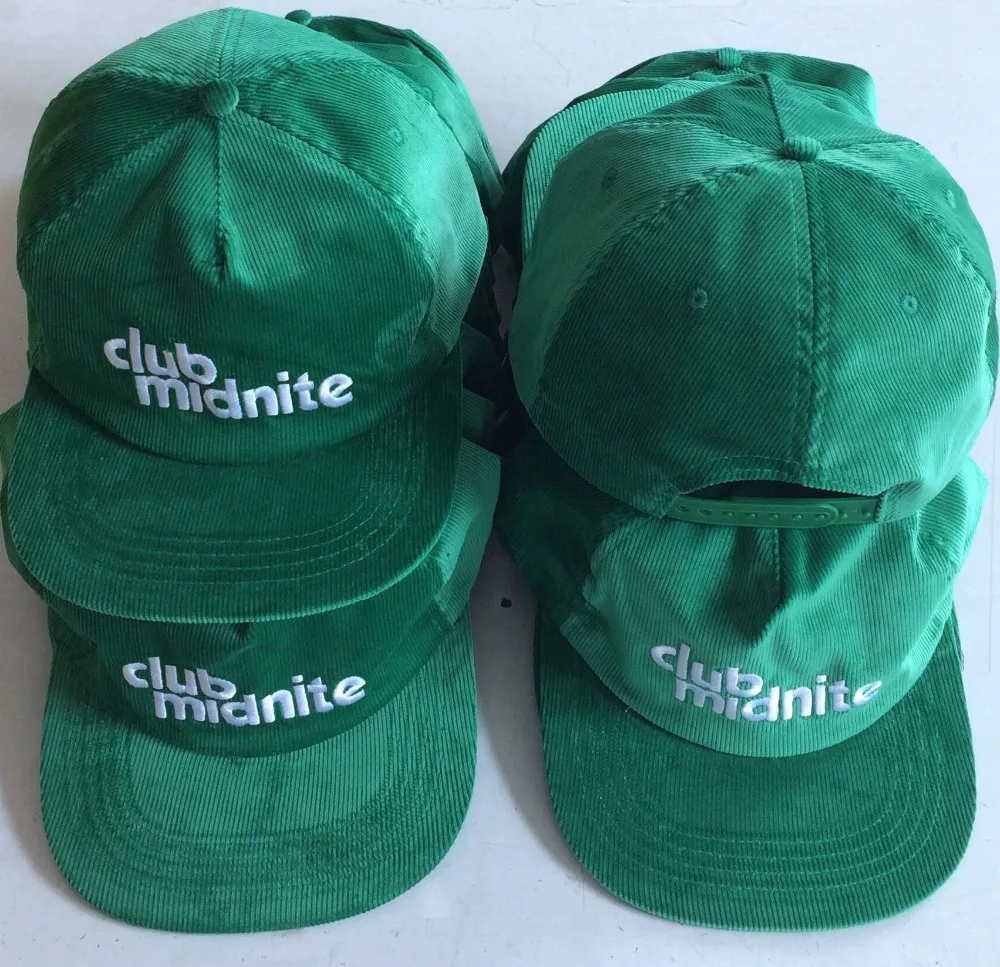 Custom Vintage Unstructured Red Corduroy Hats for Men Women Embroidered with Logo Corduroy Snapback Hat Kids