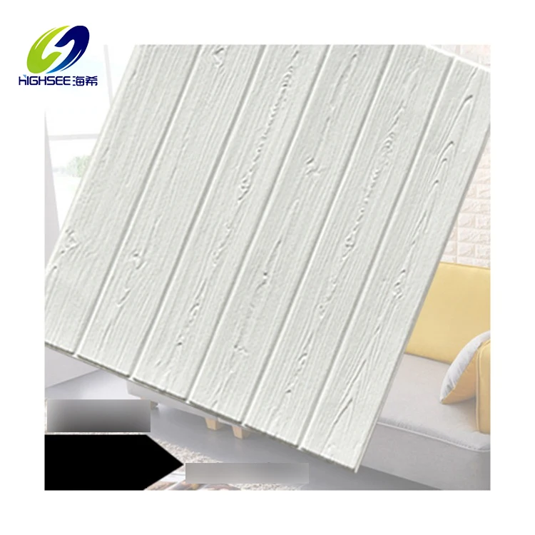 3D wooden color design wallpaper / PE foam Self-adhesive Wall Stickers