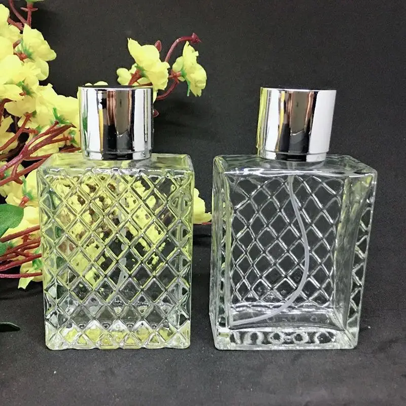 
30ml.50ml.100ml triangle shape glass spray perfume bottle made in china 