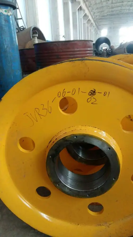 
Main or Auxiliary winch pulley on drilling rig 