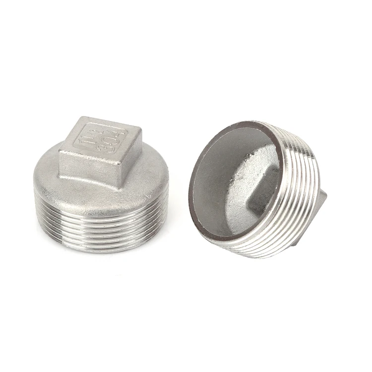
stainless steel 201 304 pipe fitting SUS male threads hex head plug water plumbing pipe end plug fitting 