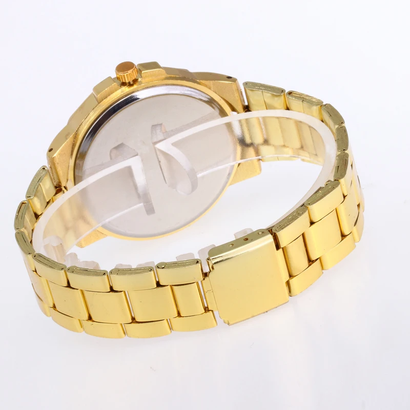 
RINNADY Brand New Fashion Male Female Couples Stainless Steel Gold Watches Welcome Custom Logo MW-205 