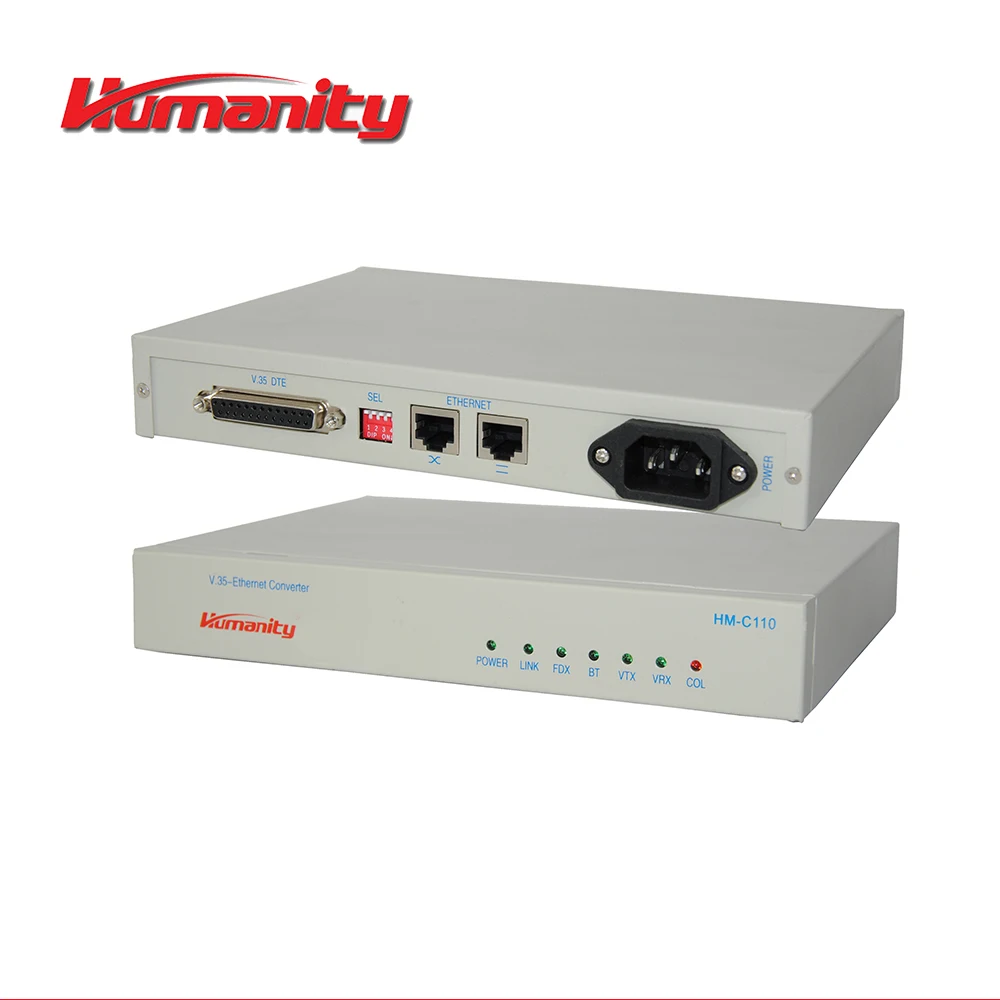 Ethernet over V3.5 solution HM-C110 Humanity V.35 to Ethernet Protocol Converter