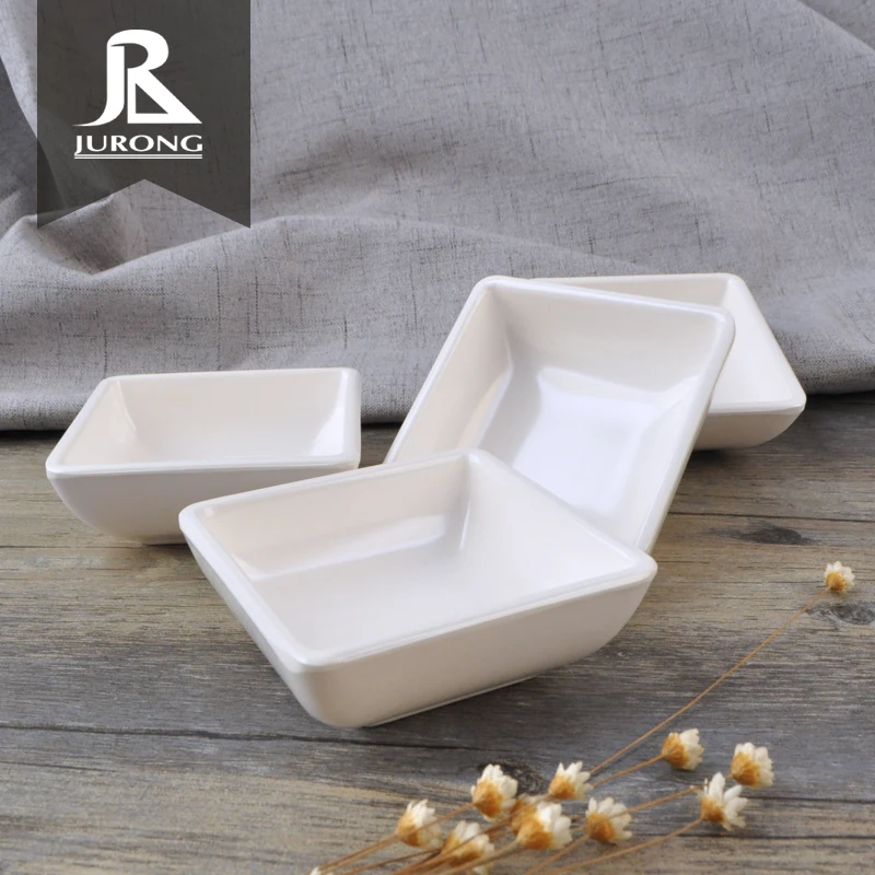 Latest arrival multifunction small sauces restaurant square melamine dishes