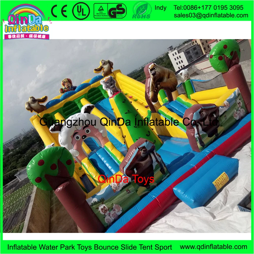 
Pleasant goat and big big wolf theme jumpy castle inflatable bouncer,Boonie Bears bouncy castle for kids 