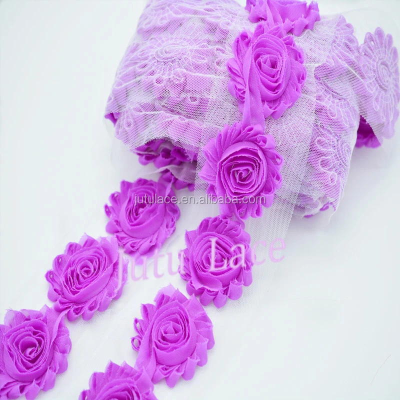 108 SOLID COLORS beautiful rosettes flower  2.5'chiffon fabric flowers  wedding dresses decorative shabby flowers (60466052112)