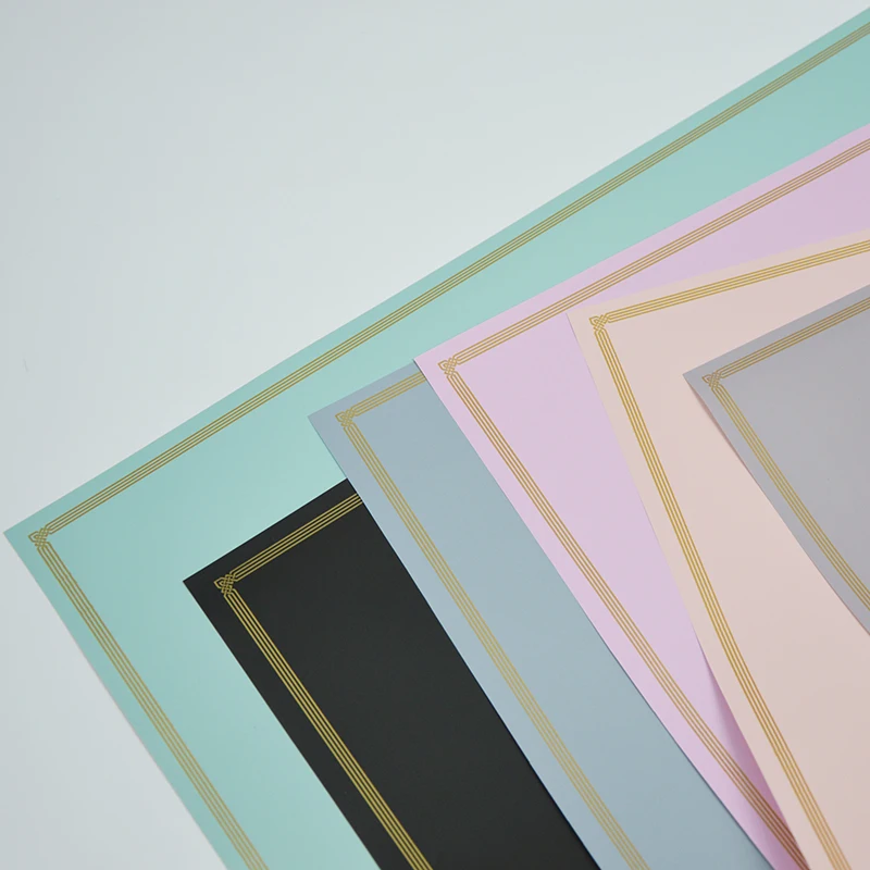 New high grade yarn wave pattern flower wrapping paper