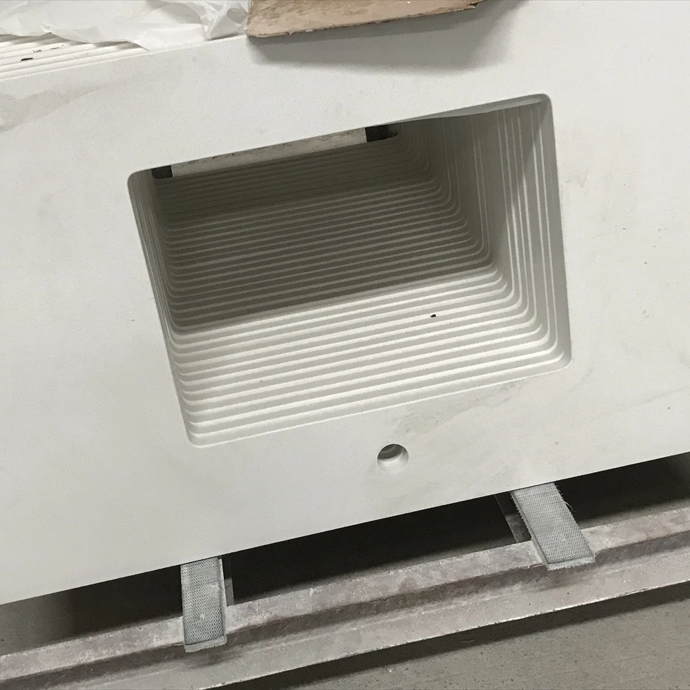 Chinese supplier artificial marble Calacatta white quartz countertop