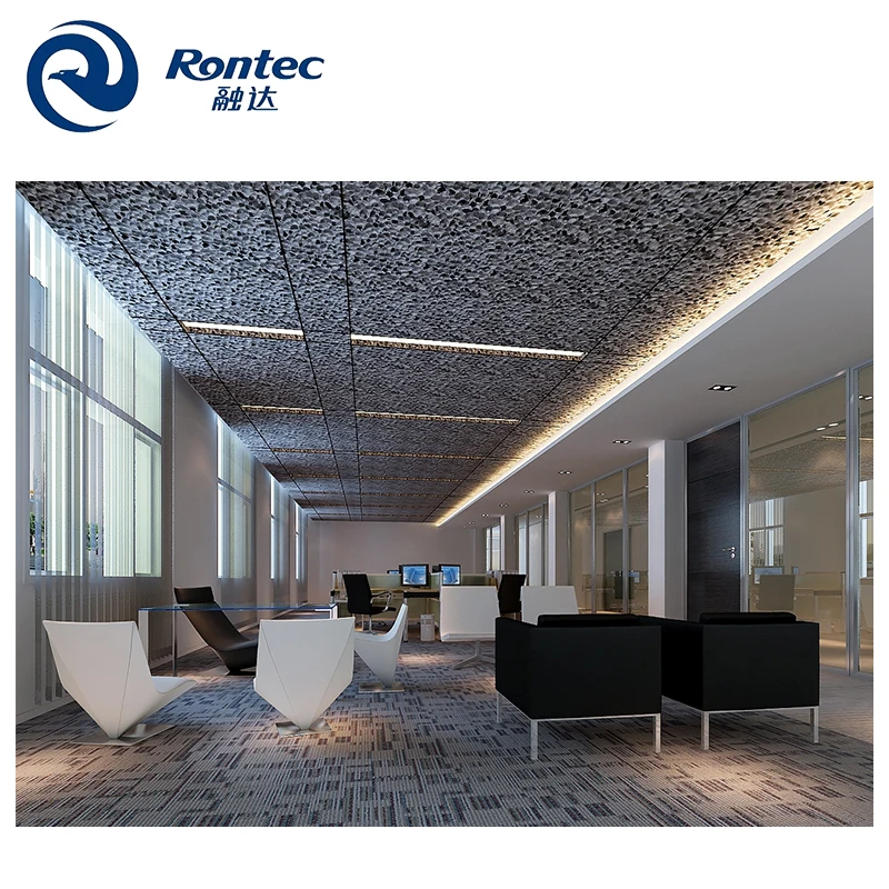 
House or office decorative ceiling tiles with sound insulation 