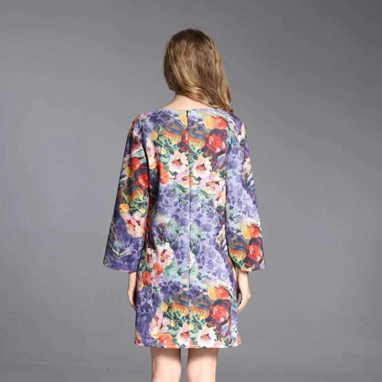 ODM Cheap new fashion colorful high quality graphic cloths dress women